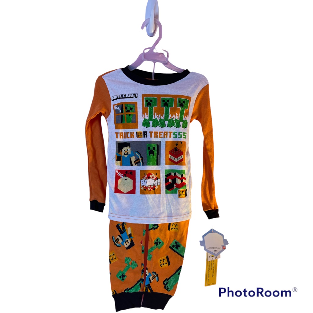 Minecraft Halloween Boys Pajama Set Size 4